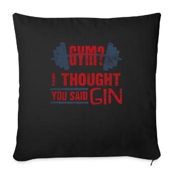 gin - Housse de coussin décorative 45 x 45 cm - noir - Devant