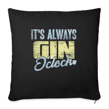 gin - Housse de coussin décorative 45 x 45 cm - noir - Devant