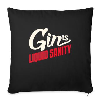 gin - Housse de coussin décorative 45 x 45 cm - noir - Devant