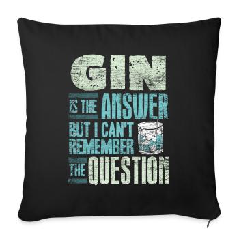 gin - Housse de coussin décorative 45 x 45 cm - noir - Devant