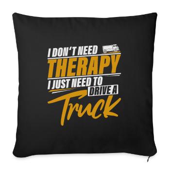 Trucker - Sofakissenbezug 45 x 45 cm - Schwarz - Vorne