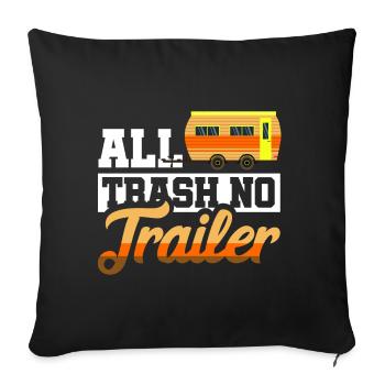 Redneck Trailer Park Gift I Caravan - Housse de coussin décorative 45 x 45 cm - noir - Devant