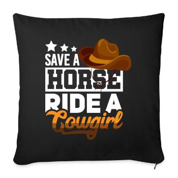 Redneck Trailer Park Gift I Caravan - Housse de coussin décorative 45 x 45 cm - noir - Devant
