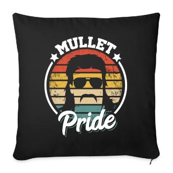 Vokuhila gift I neck spoiler - Sofa pillowcase 17,3'' x 17,3'' (45 x 45 cm) - black - Front