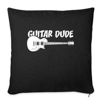 E-Gitarre Geschenk I Elektrogitarre Gitarrist - Sofakissenbezug 45 x 45 cm - Schwarz - Vorne