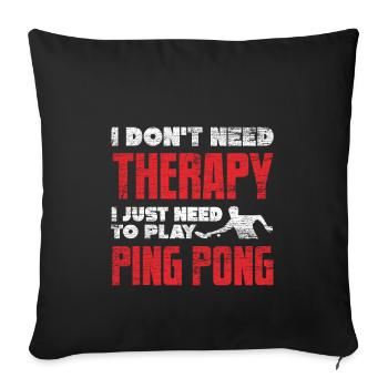 table tennis - Sofa pillowcase 17,3'' x 17,3'' (45 x 45 cm) - black - Front