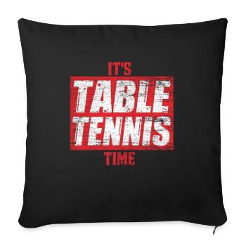 table tennis - Sofa pillowcase 17,3'' x 17,3'' (45 x 45 cm) - black - Front