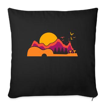 Uke cadeau de guitare je ukulele guitariste - Housse de coussin décorative 45 x 45 cm - noir - Devant
