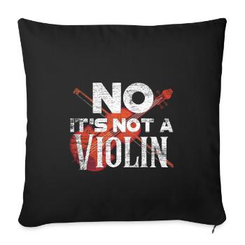 cello - Sofa pillowcase 17,3'' x 17,3'' (45 x 45 cm) - black - Front