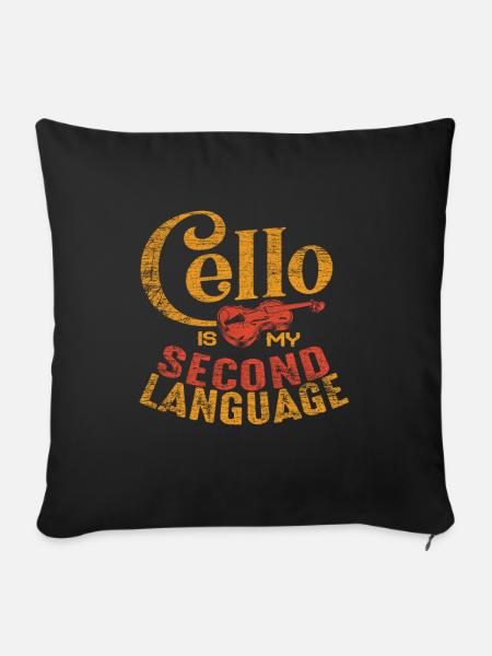 Cello - Sofakissenbezug 45 x 45 cm - Schwarz