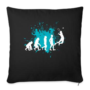 badminton - Sofa pillowcase 17,3'' x 17,3'' (45 x 45 cm) - black - Front