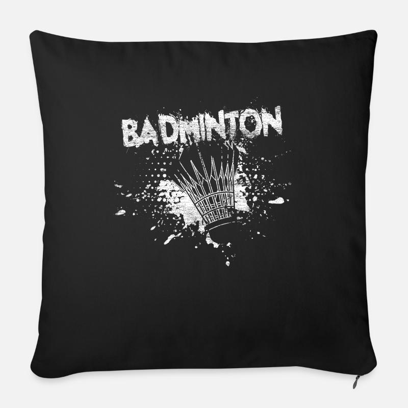 Badminton - Sofakissenbezug 45 x 45 cm - Schwarz