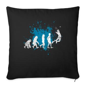badminton - Sofa pillowcase 17,3'' x 17,3'' (45 x 45 cm) - black - Front