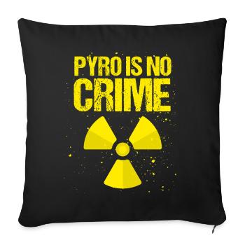 Pyro n'est pas un crime pyromane explosion de feux d'artifice - Housse de coussin décorative 45 x 45 cm - noir - Devant