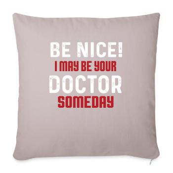 Étudiant en médecine - Housse de coussin décorative 45 x 45 cm - taupe clair - Devant