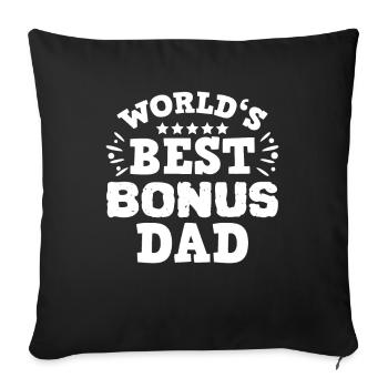 Bonus dad stepfather - Sofa pillowcase 17,3'' x 17,3'' (45 x 45 cm) - black - Front