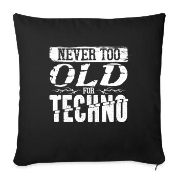 Techno - Housse de coussin décorative 45 x 45 cm - noir - Devant