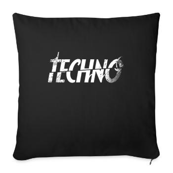 Techno - Sofa pillowcase 17,3'' x 17,3'' (45 x 45 cm) - black - Front