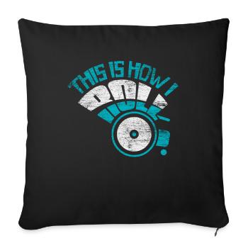 Wheelchair disability wheelchair - Sofa pillowcase 17,3'' x 17,3'' (45 x 45 cm) - black - Front