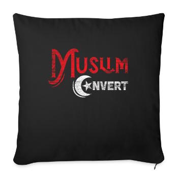 Muslim - Sofa pillowcase 17,3'' x 17,3'' (45 x 45 cm) - black - Front