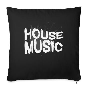 House music - Sofa pillowcase 17,3'' x 17,3'' (45 x 45 cm) - black - Front