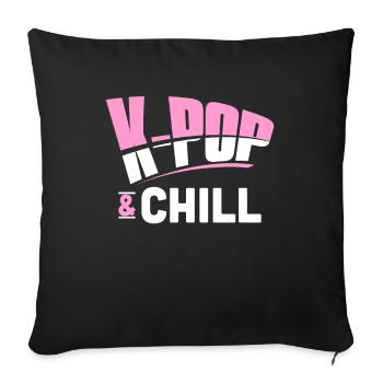 K-Pop - Sofa pillowcase 17,3'' x 17,3'' (45 x 45 cm) - black - Front