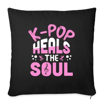 K-Pop - Sofa pillowcase 17,3'' x 17,3'' (45 x 45 cm) - black - Front