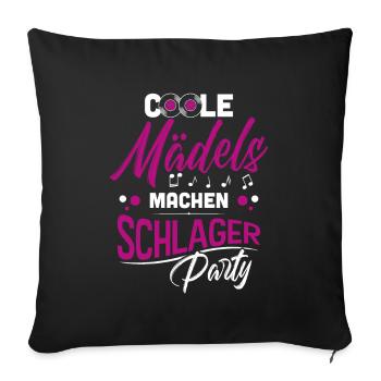 Schlager Mädels - Sofakissenbezug 45 x 45 cm - Schwarz - Vorne
