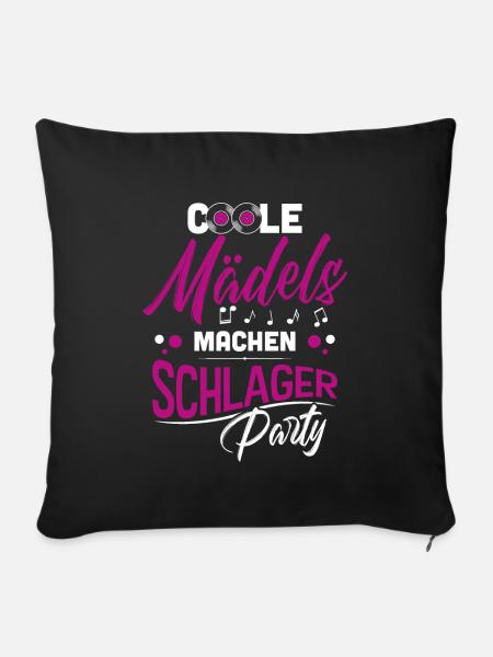 Schlager Mädels - Sofakissenbezug 45 x 45 cm - Schwarz