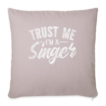 Singer - Sofa pillowcase 17,3'' x 17,3'' (45 x 45 cm) - light taupe - Front