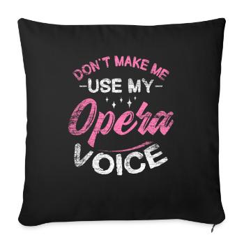 singer - Sofa pillowcase 17,3'' x 17,3'' (45 x 45 cm) - black - Front