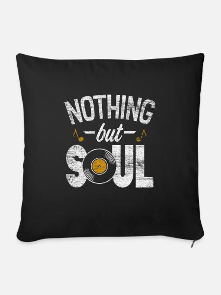 Soul Music - Sofa pillowcase 17,3'' x 17,3'' (45 x 45 cm) - black