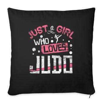 Combattant de judo - Housse de coussin décorative 45 x 45 cm - noir - Devant