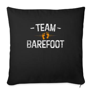 Barefoot team - Sofa pillowcase 17,3'' x 17,3'' (45 x 45 cm) - black - Front
