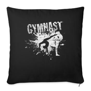 Gymnaste gymnaste - Housse de coussin décorative 45 x 45 cm - noir - Devant