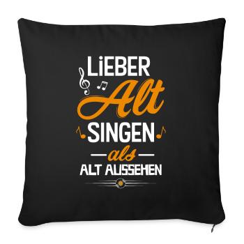 Chor singen - Sofakissenbezug 45 x 45 cm - Schwarz - Vorne