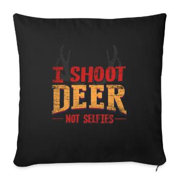 chasseur - Housse de coussin décorative 45 x 45 cm - noir - Devant