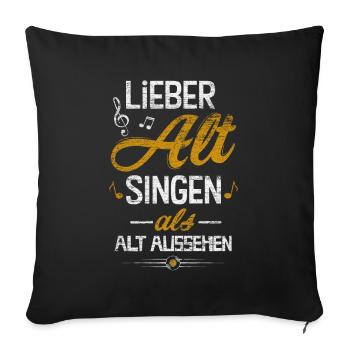 Chor Sänger - Sofakissenbezug 45 x 45 cm - Schwarz - Vorne