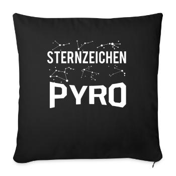 Signe du zodiaque Feux d'artifice du Nouvel An Pyro Pyromane - Housse de coussin décorative 45 x 45 cm - noir - Devant