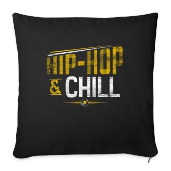 hip hop - Sofa pillowcase 17,3'' x 17,3'' (45 x 45 cm) - black - Front