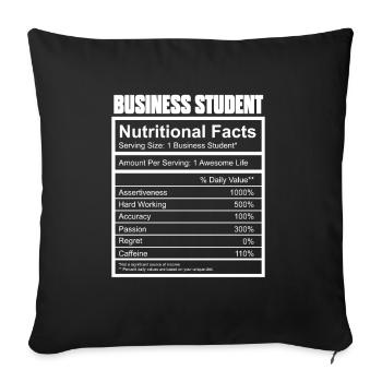 BWL Student - Sofakissenbezug 45 x 45 cm - Schwarz - Vorne