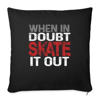 patinage - Housse de coussin décorative 45 x 45 cm - noir - Devant