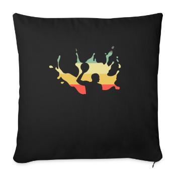 Joueur de water-polo rétro cadeau I joueur de water-polo - Housse de coussin décorative 45 x 45 cm - noir - Devant