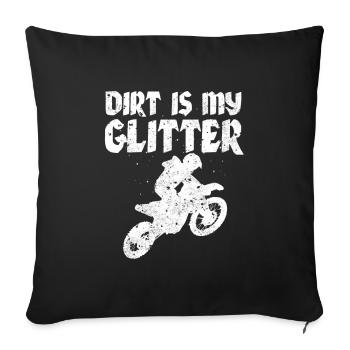 Dirt bike supercross gift I biker MX motocross - Sofa pillowcase 17,3'' x 17,3'' (45 x 45 cm) - black - Front