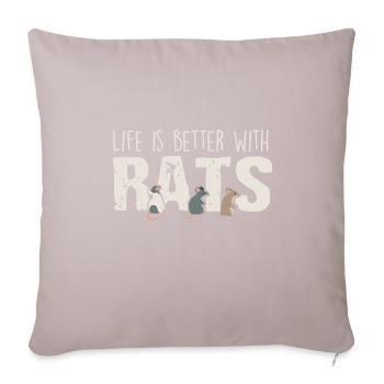 rats - Sofa pillowcase 17,3'' x 17,3'' (45 x 45 cm) - light taupe - Front