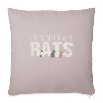 rat - Sofa pillowcase 17,3'' x 17,3'' (45 x 45 cm) - light taupe - Front