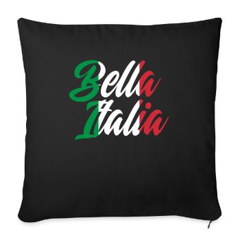 Italy - Sofa pillowcase 17,3'' x 17,3'' (45 x 45 cm) - black - Front