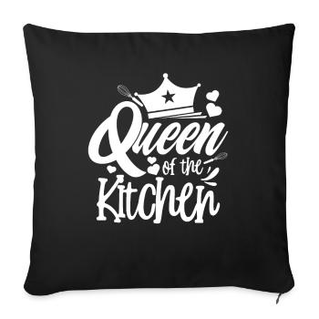 Kitchen queen - Sofa pillowcase 17,3'' x 17,3'' (45 x 45 cm) - black - Front
