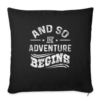 adventure - Sofa pillowcase 17,3'' x 17,3'' (45 x 45 cm) - black - Front