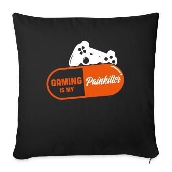 Gaming - Sofakissenbezug 45 x 45 cm - Schwarz - Vorne